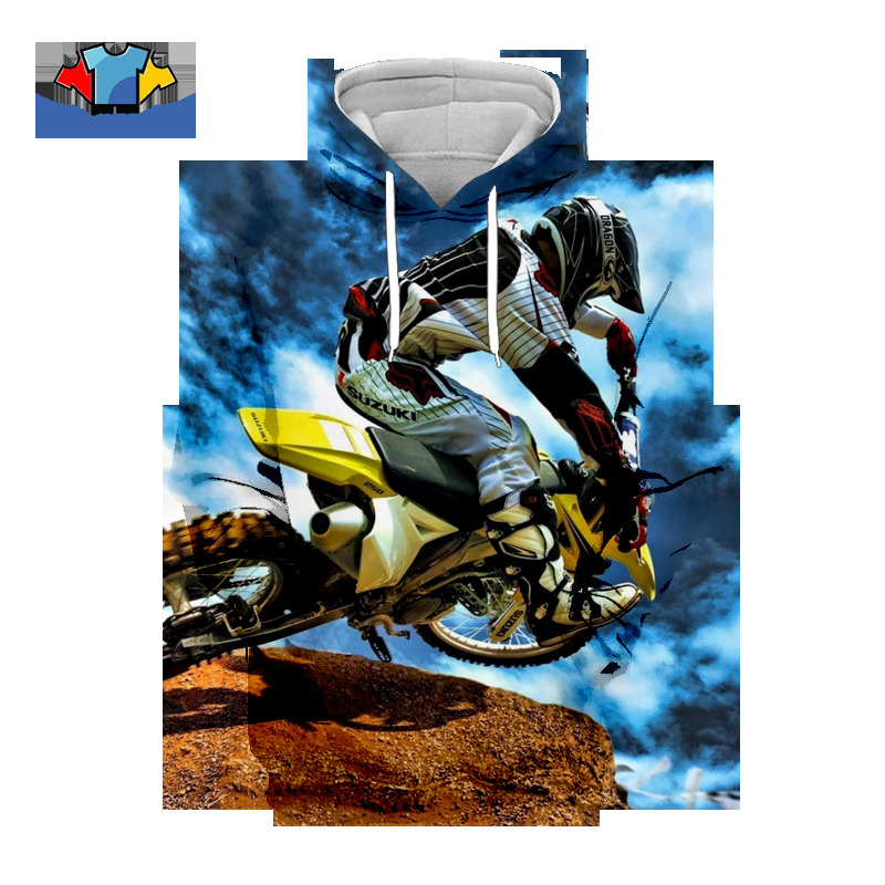 SONSPEE 3D Harajuku Motocross Hoodie Cool Skill Challenge Sweatshirt Casual Mens Jacket Speed Passion Racing Race Riding Hoodie 201020