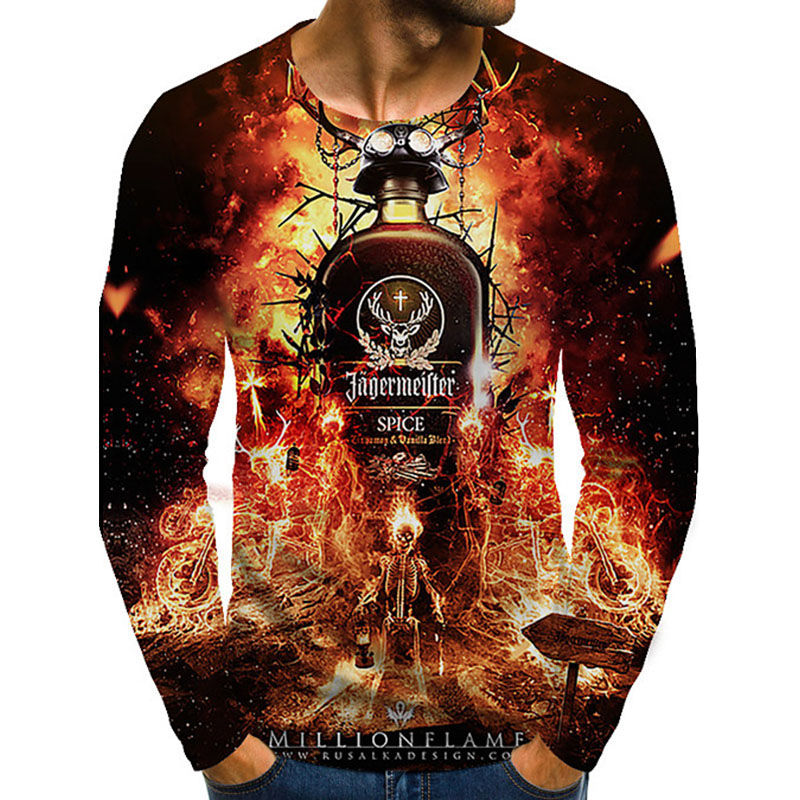 Skull earl 3D printed T-shirt visual impact party top street style round neck high-quality long-sleeved graphic optical illusion plus size p, White;black
Skull earl 3D printed T-shirt visual impact party top street style round neck high-quality long-sleeved graphic optical illusion plus size p, White;black