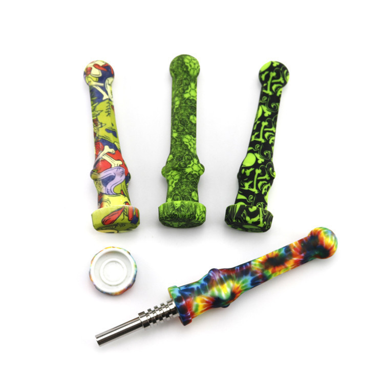 silicone smoking nector collector 4.6 inches removable nail pipe colors painting smoking accessaries
silicone smoking nector collector 4.6 inches removable nail pipe colors painting smoking accessaries