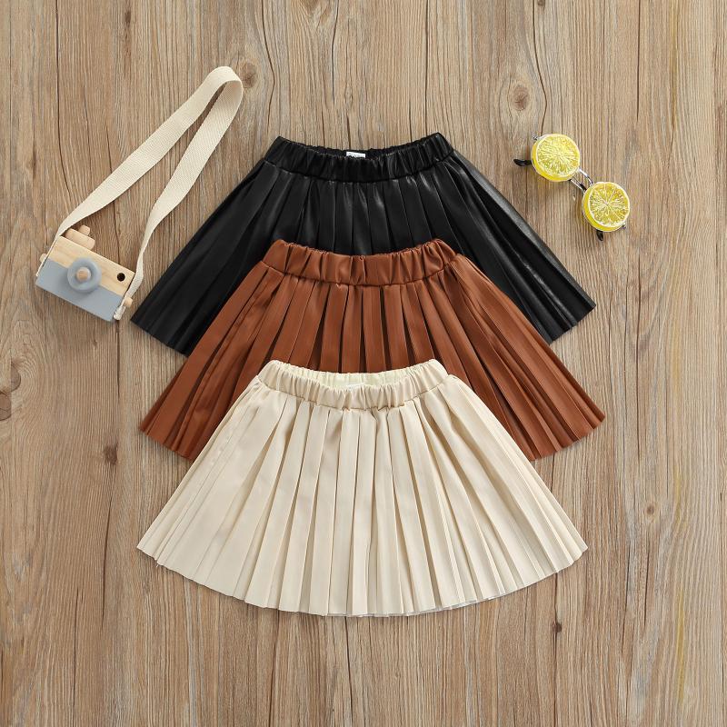 Skirts Kid Girl Leather Pleated Skirts, Elastic Waist Solid Color Knee Length Elegant Half Skirt, Blue
Skirts Kid Girl Leather Pleated Skirts, Elastic Waist Solid Color Knee Length Elegant Half Skirt, Blue