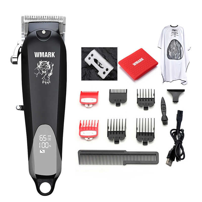 WMARK NG-103Plus Professional Cordless Hair Clippers Cutter Cutting Machine Trimmer 6500 rpm 220106