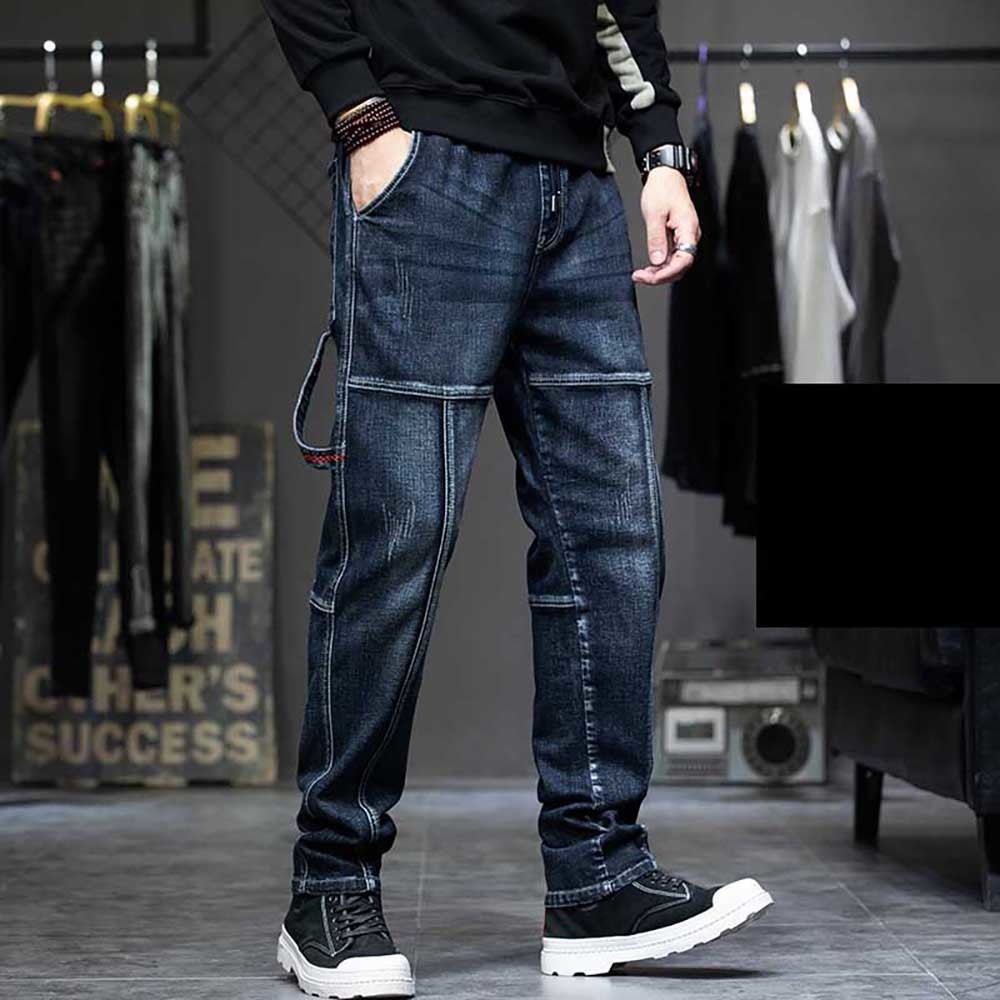 2021 New Mode Plus Size Harem Casual Male Breech Denim Loose Baggy Hiphop Elastic Waist Cargo Pants Clothes Qdse, Blue
2021 New Mode Plus Size Harem Casual Male Breech Denim Loose Baggy Hiphop Elastic Waist Cargo Pants Clothes Qdse, Blue