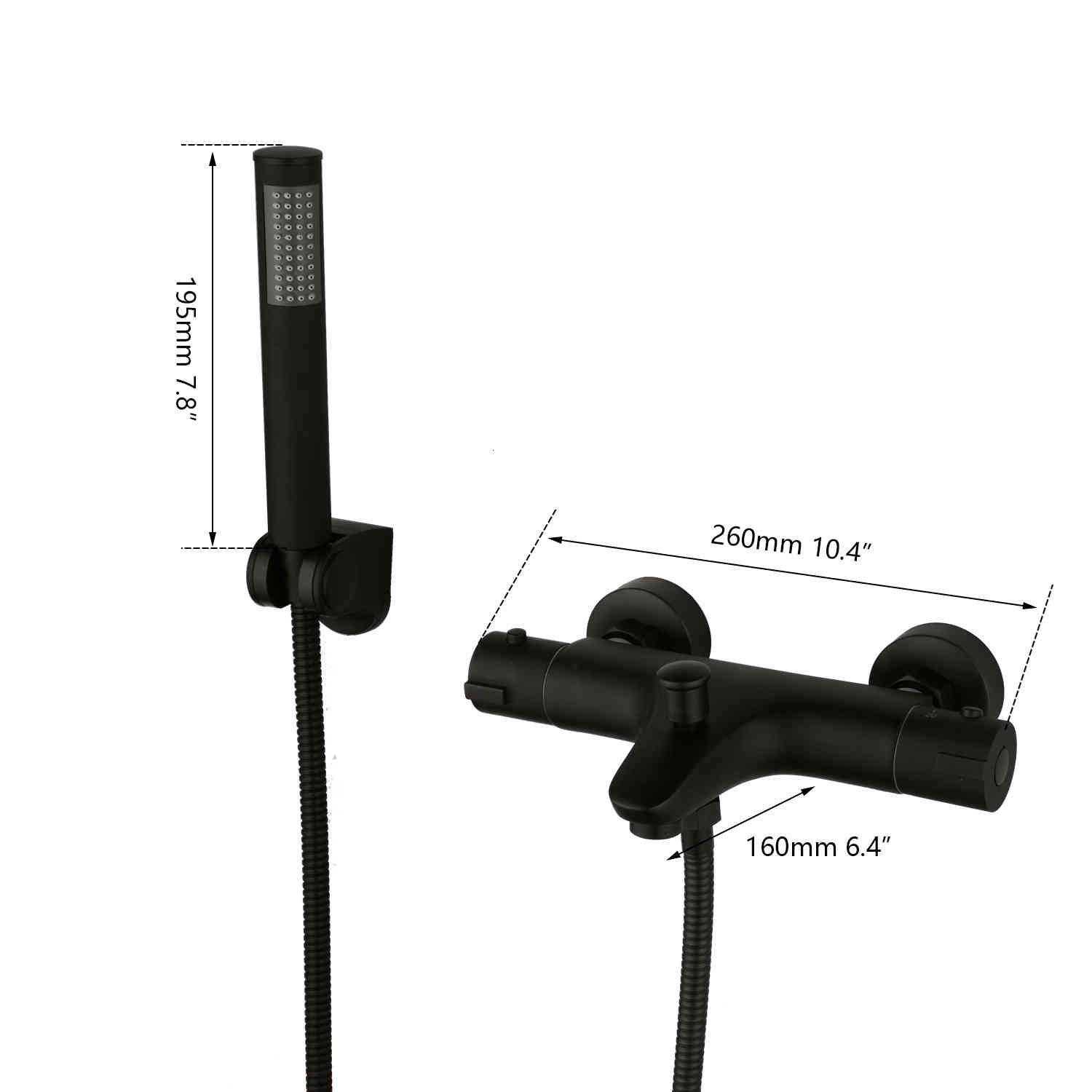 Bathtub Faucets Wall Mounted Thermostatic Mixer Taps Matte Black Shower Set Exposed Basin Sink Hand 5zn8
Bathtub Faucets Wall Mounted Thermostatic Mixer Taps Matte Black Shower Set Exposed Basin Sink Hand 5zn8