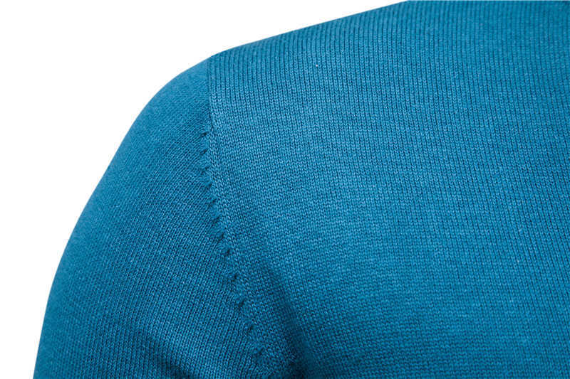 100% Cotton Pullover V-neck Men's Sweater Solid Color Long Sleeve Autumn Slim Sweaters Men Casual Pull Men Clothing 210818