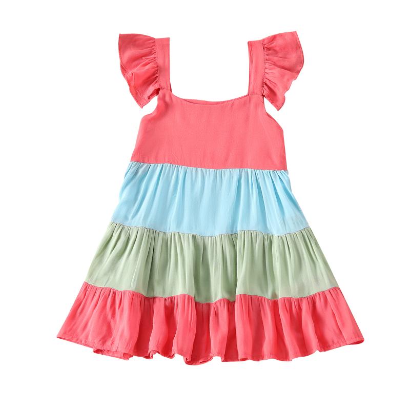 Girl's Dresses 2-7Y Summer Princess Kids Girls Sundress Rainbow Colorful Striped Printed Strap Sleeveless Lace Up A-Line Dress, Red;yellow
Girl's Dresses 2-7Y Summer Princess Kids Girls Sundress Rainbow Colorful Striped Printed Strap Sleeveless Lace Up A-Line Dress, Red;yellow