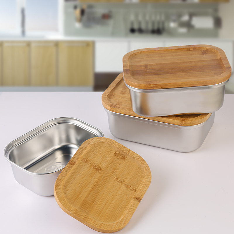 Japanese style SUS304 Bento box with bamboo and wood cover, fresh-keeping boxs, tableware sealed lunch box's, enamel picnic, microwave oven heating
Japanese style SUS304 Bento box with bamboo and wood cover, fresh-keeping boxs, tableware sealed lunch box's, enamel picnic, microwave oven heating