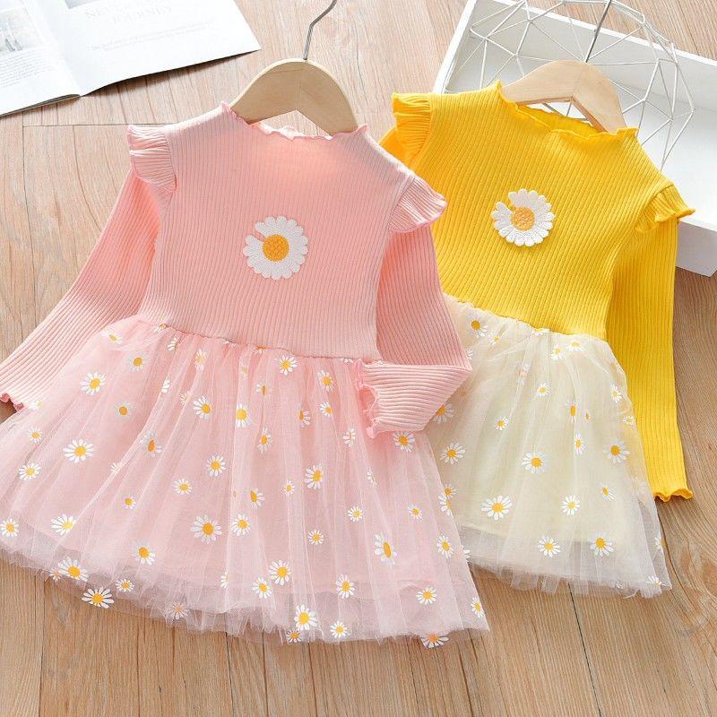 Girl's Dresses Girls Baby Daisy Cotton Dress Children Clothes Kids Korean Style 2021 Spring Autumn Costume Princess, Red;yellow 
Girl's Dresses Girls Baby Daisy Cotton Dress Children Clothes Kids Korean Style 2021 Spring Autumn Costume Princess, Red;yellow