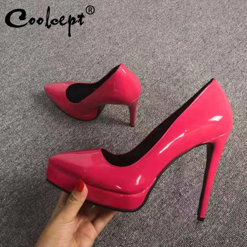 Coolcept Office Ladies Pumps Pointed Toe Slip On Thin High Heels Shoes Solid Color Platform Wedding Women Footwear Size 35-47, Rosy red
Coolcept Office Ladies Pumps Pointed Toe Slip On Thin High Heels Shoes Solid Color Platform Wedding Women Footwear Size 35-47, Rosy red