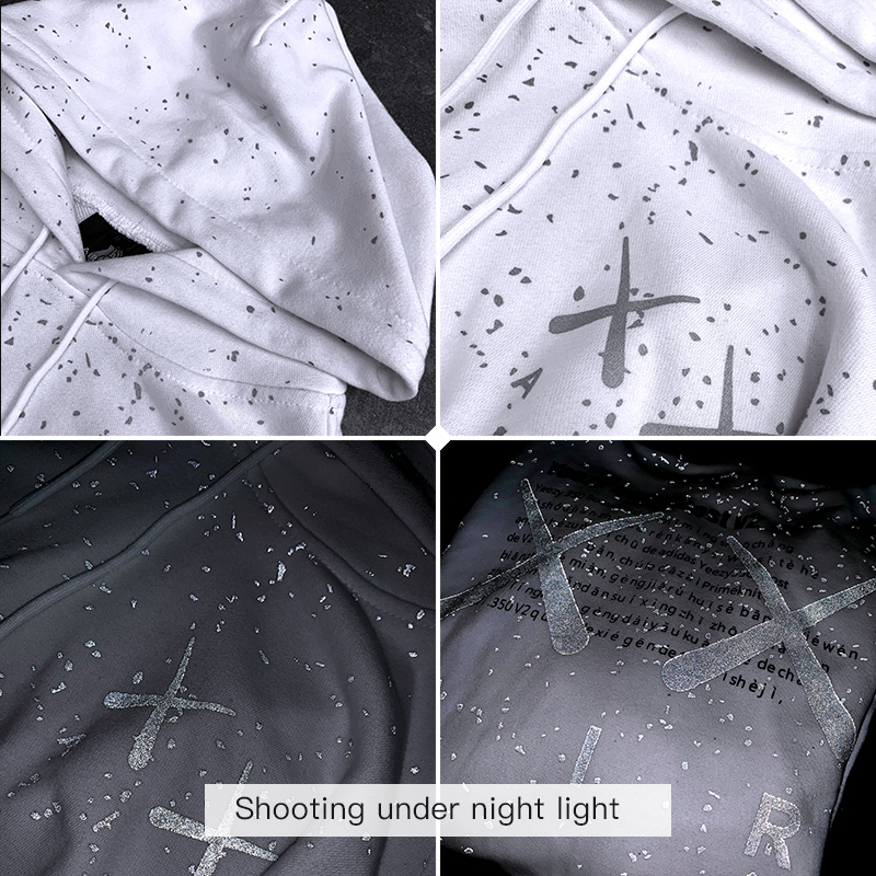 starry sky Reflective material Men's clothing Hoodies Jogger Harajuku High street Hiphop moletom hombre sudaderas con capucha 201020