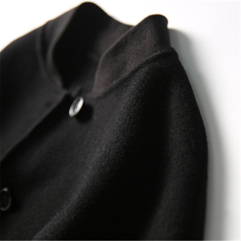 New Winter Women's Wool Coat Faux 2021 Lady Trendy Woolen Overcoats Loose Large Size Female Blend Jackets Pockets Mujer N774