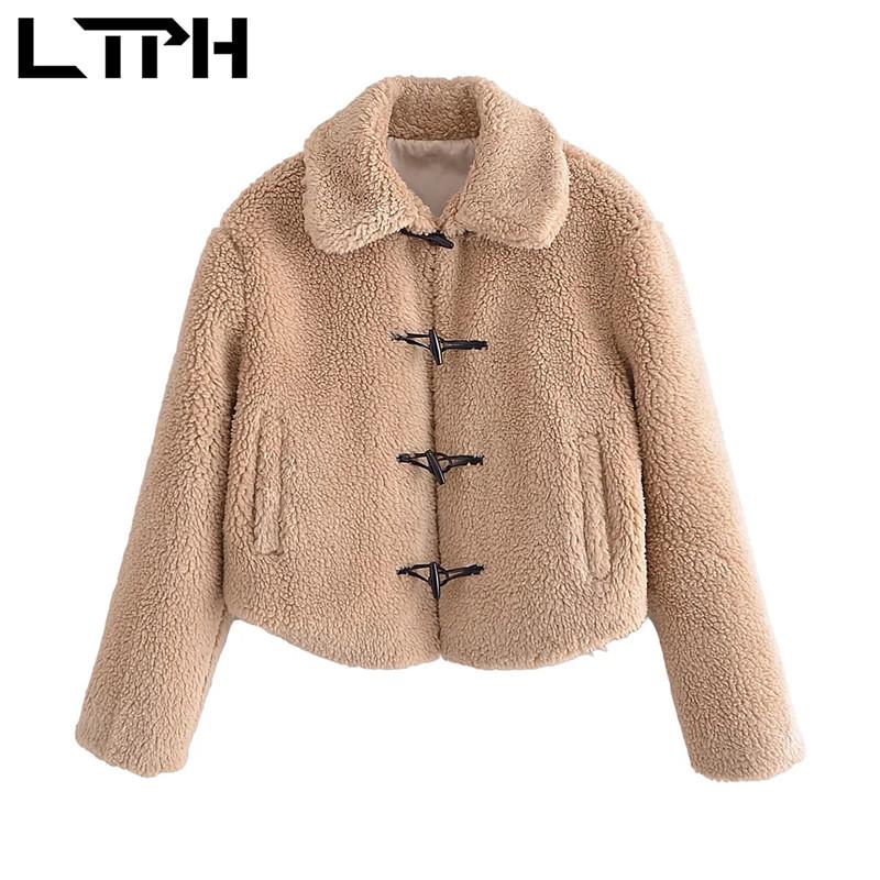 Women's Fur & Faux LTPH Thicken Warm Winter Coat Women Fluffy Jacket High Quality Vintage Horns Single Breasted Loose Outwear 2021, Black
Women's Fur & Faux LTPH Thicken Warm Winter Coat Women Fluffy Jacket High Quality Vintage Horns Single Breasted Loose Outwear 2021, Black