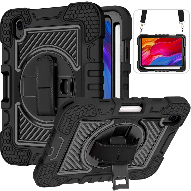 Hybrid Shockproof Robot Heavy Duty Case Rugged Handle Grip Stand Strap For iPad Mini 5 6 10th 10.9 Pro Air 11 A16 2025 10.2 Samsung Tab A8 A9 A11 Plus