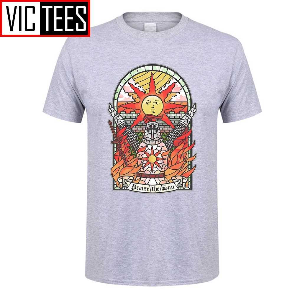 Men's Dark Souls 3 Church of the Sun T-Shirt Praise Youth Tees Cotton T Shirt Fashion Clothing 210629