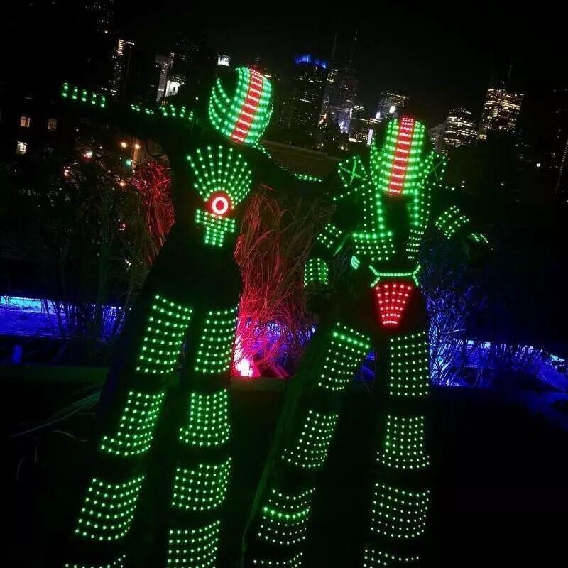 Stage Wear LED Robot Costume RGB Colour Change Show Helmet Halloween Cosplay Nightclub Clothing, Black
Stage Wear LED Robot Costume RGB Colour Change Show Helmet Halloween Cosplay Nightclub Clothing, Black