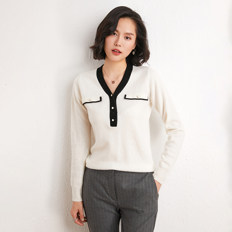 2021 New Long Sleeves Women Female 100% Cashmere Sexy Knitting Jumper Autumn Winter V-neck Warm Thickening Sweater 53mh, Black-white
2021 New Long Sleeves Women Female 100% Cashmere Sexy Knitting Jumper Autumn Winter V-neck Warm Thickening Sweater 53mh, Black-white