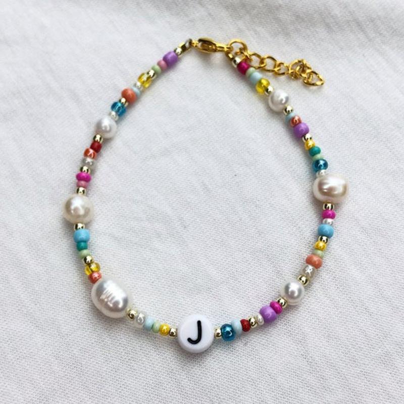 Charm Bracelets Letter J Imitation Pearls Resin Beaded Bracelet For Women Lobster Buckle Female Hand Chain 2021 Fashion Jewelry
Charm Bracelets Letter J Imitation Pearls Resin Beaded Bracelet For Women Lobster Buckle Female Hand Chain 2021 Fashion Jewelry