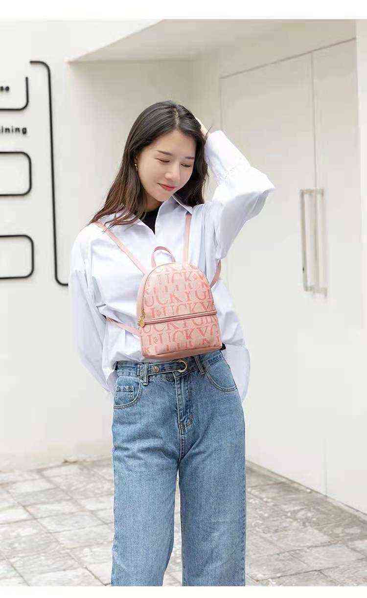 Women's new letter printed shoulder small backpack fashion casual mobile phone bag Y1105
