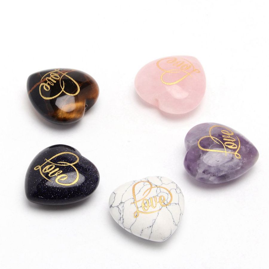 Natural Loose Gemstones 30mm Heart-shaped Small Ornament Engraved Love Crystal Lovers Jewelry Reiki Symbol Home Study Stone Decorate
Natural Loose Gemstones 30mm Heart-shaped Small Ornament Engraved Love Crystal Lovers Jewelry Reiki Symbol Home Study Stone Decorate