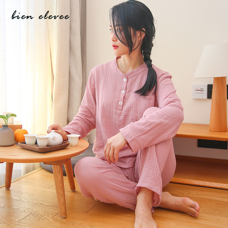 Womens Sleepwear Cotton Yarn Pajama Sets Water-washed Sleeping Suits Female Long-Sleeve Crepe Yarn Home Clothe Lounge Wear Pink, 01 longsleevepants
Womens Sleepwear Cotton Yarn Pajama Sets Water-washed Sleeping Suits Female Long-Sleeve Crepe Yarn Home Clothe Lounge Wear Pink, 01 longsleevepants