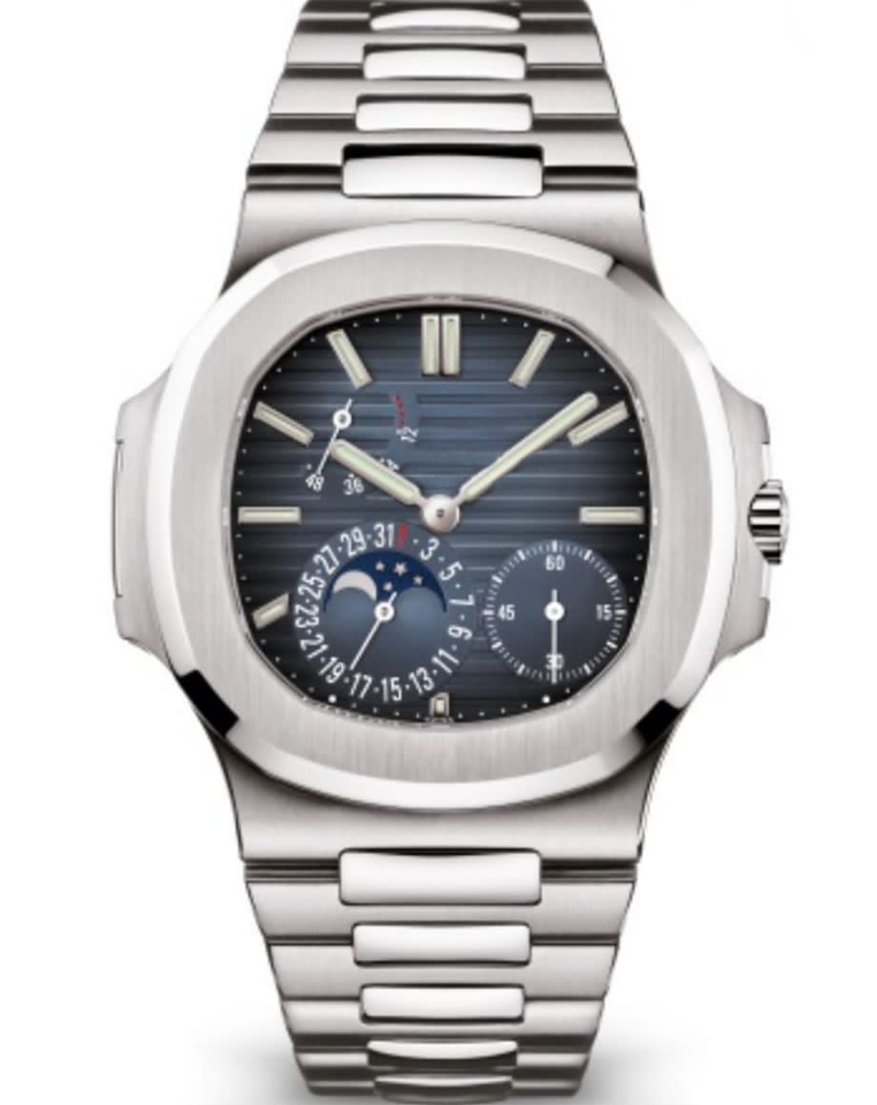 Luxury Mens Watch Blue Dial Silver Stainless Steel Automatic Mechanical Sapphire Crystal Multi-function Glass Back Male Wristwatches, Make waterproof 50m
Luxury Mens Watch Blue Dial Silver Stainless Steel Automatic Mechanical Sapphire Crystal Multi-function Glass Back Male Wristwatches, Make waterproof 50m