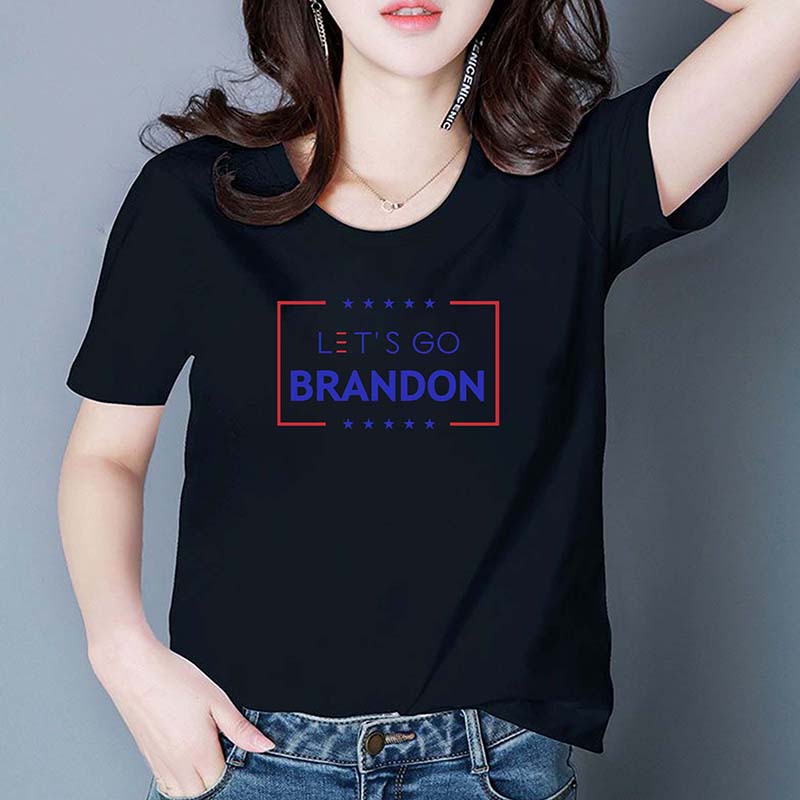 Summer Womens T-Shirt Fashion Crew Neck Loose Lettered Top Lets Go Brandon Various Color Styles and Size, Yellow
Summer Womens T-Shirt Fashion Crew Neck Loose Lettered Top Lets Go Brandon Various Color Styles and Size, Yellow