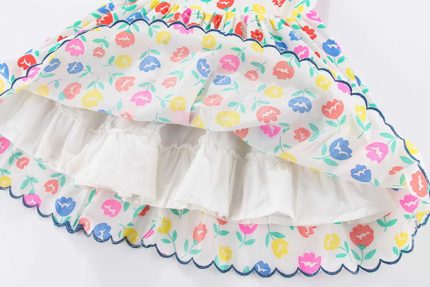 Mudkingdom Poppy Flower Girl Midi Dress Sleeveless Woven Lining for Kids Colorful Dresses Print Princess Big Girls Clothes 210615