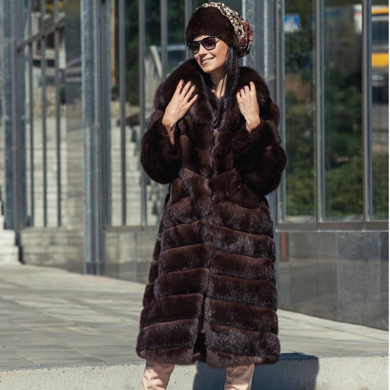 Women's Fur & Faux 2021 Trendy Real Coat With Turn-down Collar Dark Sable Color Whole Skin Genuine Coats Female Outwear Luxury, Black
Women's Fur & Faux 2021 Trendy Real Coat With Turn-down Collar Dark Sable Color Whole Skin Genuine Coats Female Outwear Luxury, Black