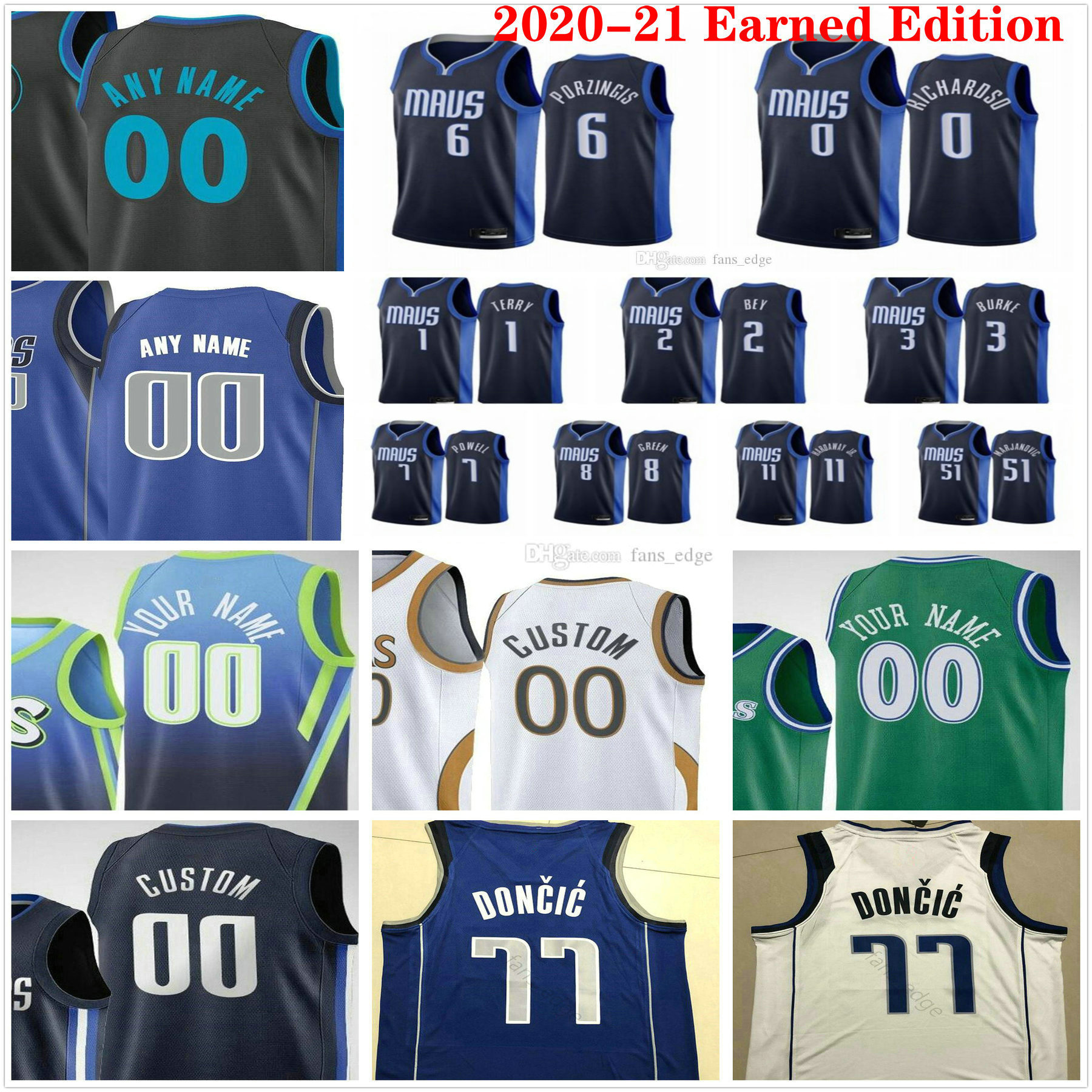 Custom Printed 2020-21 Earned Edition Blue Luka 77 Kristaps Doncic 6 Porzingis 51 Marjanovic Men Woman Youth Basketball Jerseys, Black;red
Custom Printed 2020-21 Earned Edition Blue Luka 77 Kristaps Doncic 6 Porzingis 51 Marjanovic Men Woman Youth Basketball Jerseys, Black;red