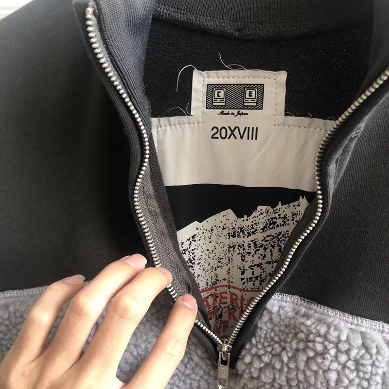 Best Quality CAV EMPT Hoodie Hairy Standup Collar Heavy Fleece Zip Up Coat Autumn Winter Warm Embroidery CAVEMPT Sweatshirts T200531