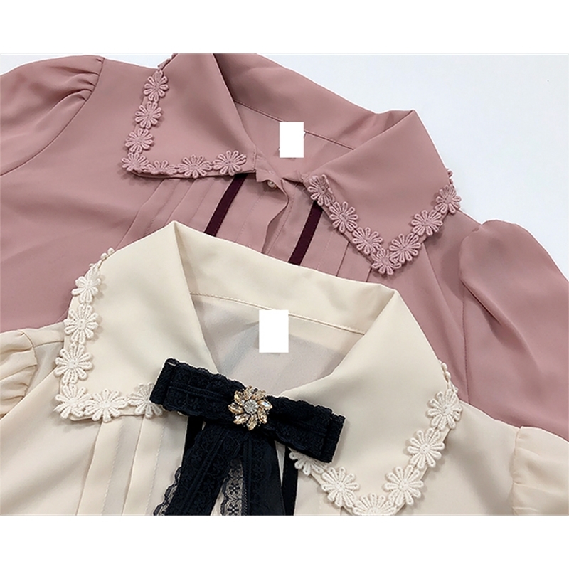 Dingaozlz korean chiffon blouse new fashion long sleeve chiffon OL shirt women clothing chiffon lady tops casual clothing 210225