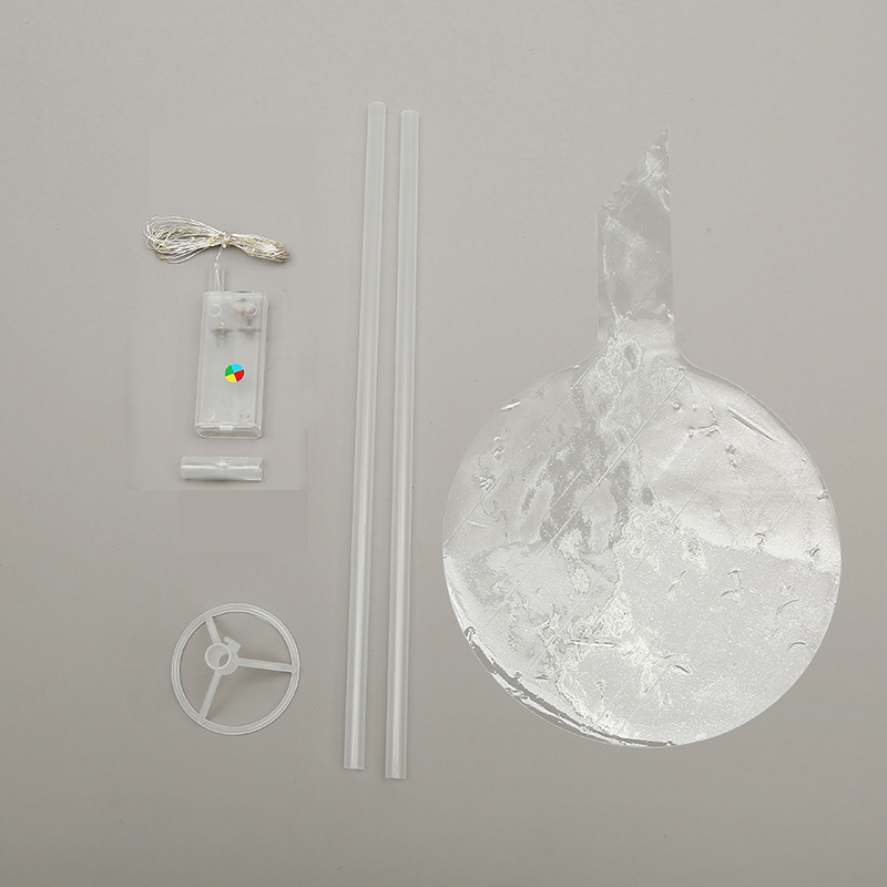 LED Novelty Lighting Up Bobo Balloons Rose Bouquet Wedding Transparent Light Ball Glow Bubble Balloon String Lights Valentine's Day Party Decor D