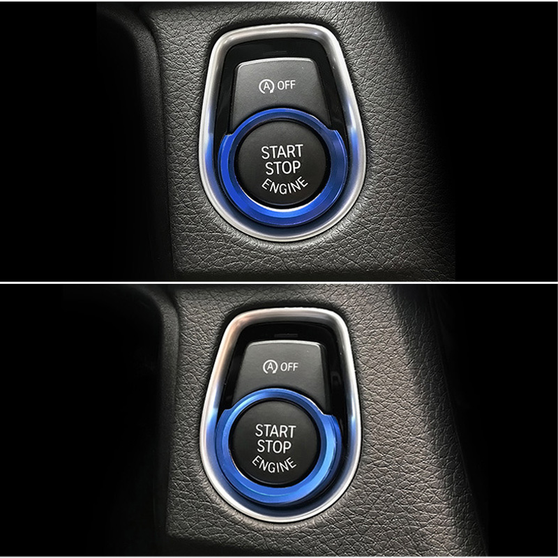 Update Start Engine Decorative Ring Switch Button Stickers For 1 2 3 4 Series X1 E90 E92 E93 Auto Interior Accessories