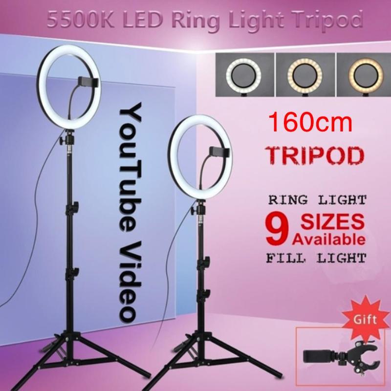 Ring Light Video Lamp Fill W/Tripod Universal Portable Pography Stand Makeup Lighting Three-Speed LED Panel Lights
Ring Light Video Lamp Fill W/Tripod Universal Portable Pography Stand Makeup Lighting Three-Speed LED Panel Lights