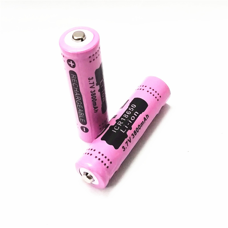 High quality GTL 18650 3800mAh 3.7v flat / pointed lithium battery, can be used in bright flashlight and so on.