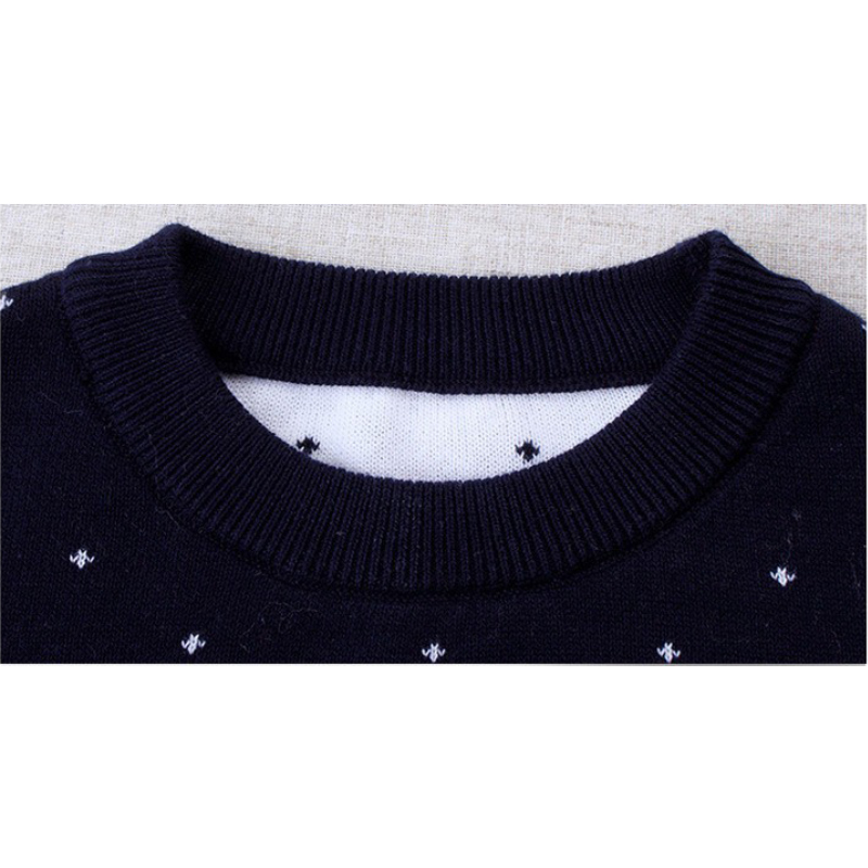 Christmas Sweaters For Boys Autumn Elk Print Kids Boy Clothes Long Sleeve Double Thicken Cotton Knit Children Sweaters 3-9Y 210308