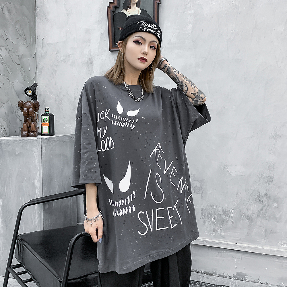2021 New Graffiti Devil Eyes Clothes for Gothic Oversized Shirt Black Streetwear Punk Goth Clothing Summer Top Women 0t2l, Brown
2021 New Graffiti Devil Eyes Clothes for Gothic Oversized Shirt Black Streetwear Punk Goth Clothing Summer Top Women 0t2l, Brown