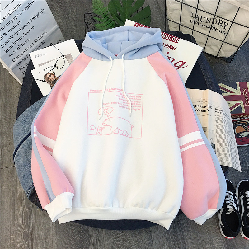 Autumn and Winter Furry and Thickened Sanitary Dresses Women's Hoodies New Korean Edition Students'Loose Long Sleeve Jacket 201112