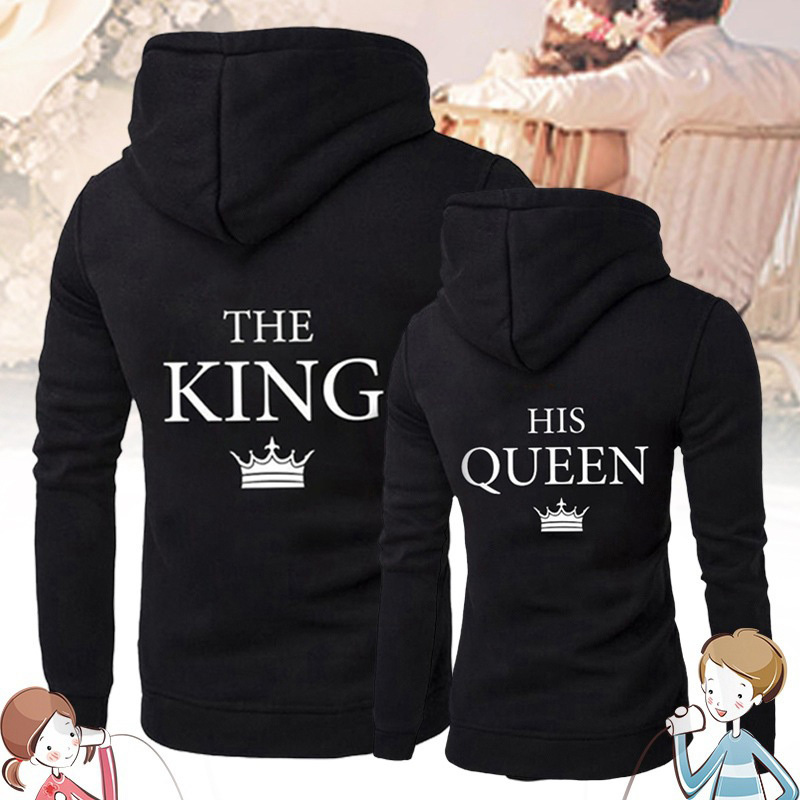 Aesthetic Hoodie King and Queen Pull Harajuku Women Alibaba Online Shopping Sweatshirt Aesthetic Women's Clothing 201203