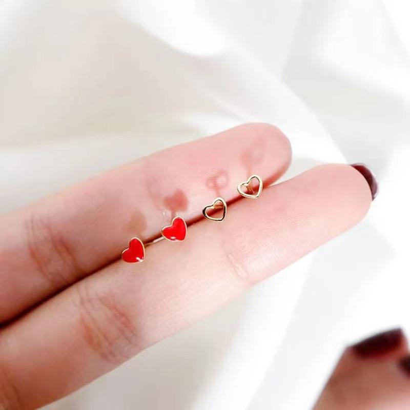 Stud Korean Small Heart Earrings For Women Trendy Tiny Enamel Red Crystals Ear Bone Earstuds Fashion Jewelry Wholesale, Golden;silver
Stud Korean Small Heart Earrings For Women Trendy Tiny Enamel Red Crystals Ear Bone Earstuds Fashion Jewelry Wholesale, Golden;silver