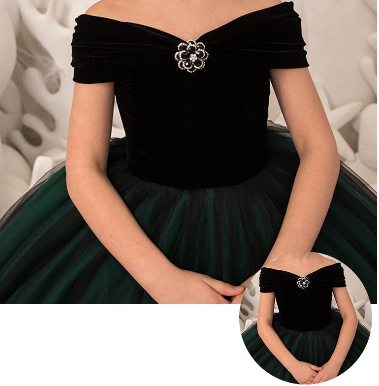 Green Lace Crystals 2021 Flower Girl Dresses Bateau Balll Gown Little Girl Wedding Dresses Cheap Communion Pageant Dresses Gowns