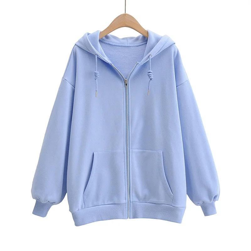 Women' Jackets Women Hoodies 2021 Spring Autumn Zip-up Oversize Hooded Solid Student Sweatshirts Knitted Casual Outerwear Purple Hoodie, Gray
Women' Jackets Women Hoodies 2021 Spring Autumn Zip-up Oversize Hooded Solid Student Sweatshirts Knitted Casual Outerwear Purple Hoodie, Gray
