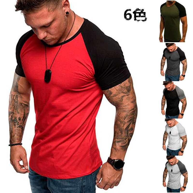 men's t shirts four seasons leisure sports t-shirt thin fit fashion color matching men, White;black
men's t shirts four seasons leisure sports t-shirt thin fit fashion color matching men, White;black