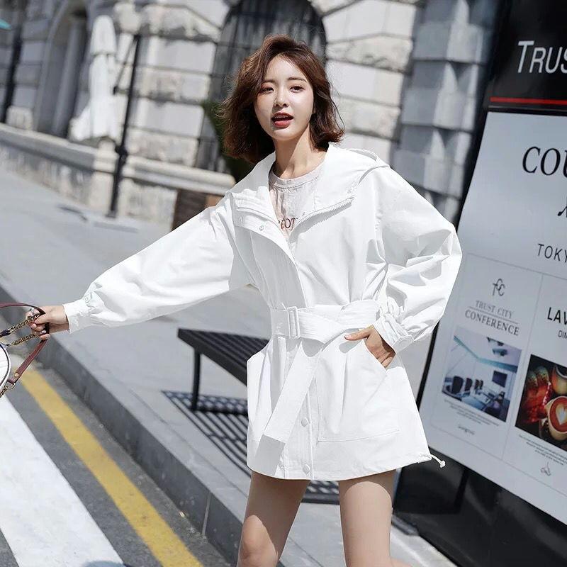 Women' Trench Coats Women Autumn Solid Color Pocket Hooded Windbreaker Short Coat Outerwear, White
Women' Trench Coats Women Autumn Solid Color Pocket Hooded Windbreaker Short Coat Outerwear, White