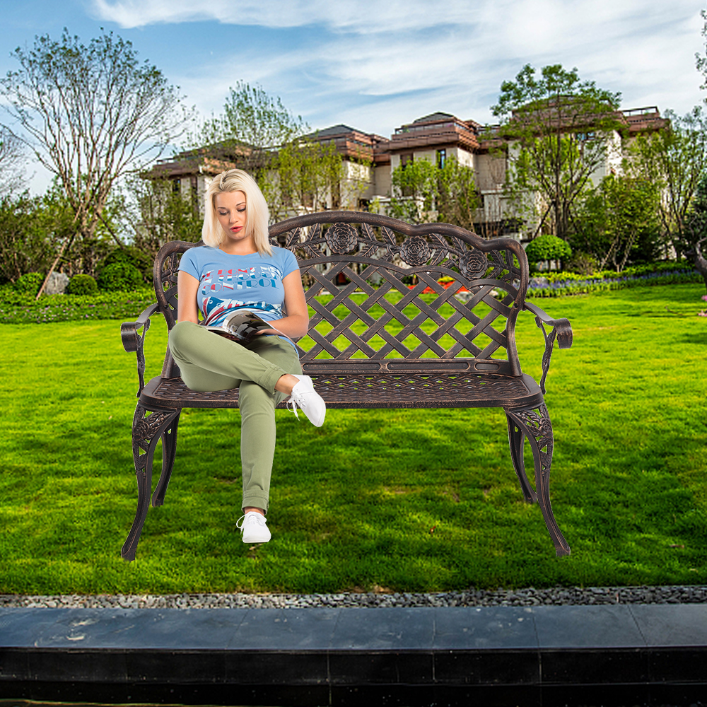 Outdoor bench three person chair iron lift tea table courtyard garden terrace patio furniture black Modern
Outdoor bench three person chair iron lift tea table courtyard garden terrace patio furniture black Modern