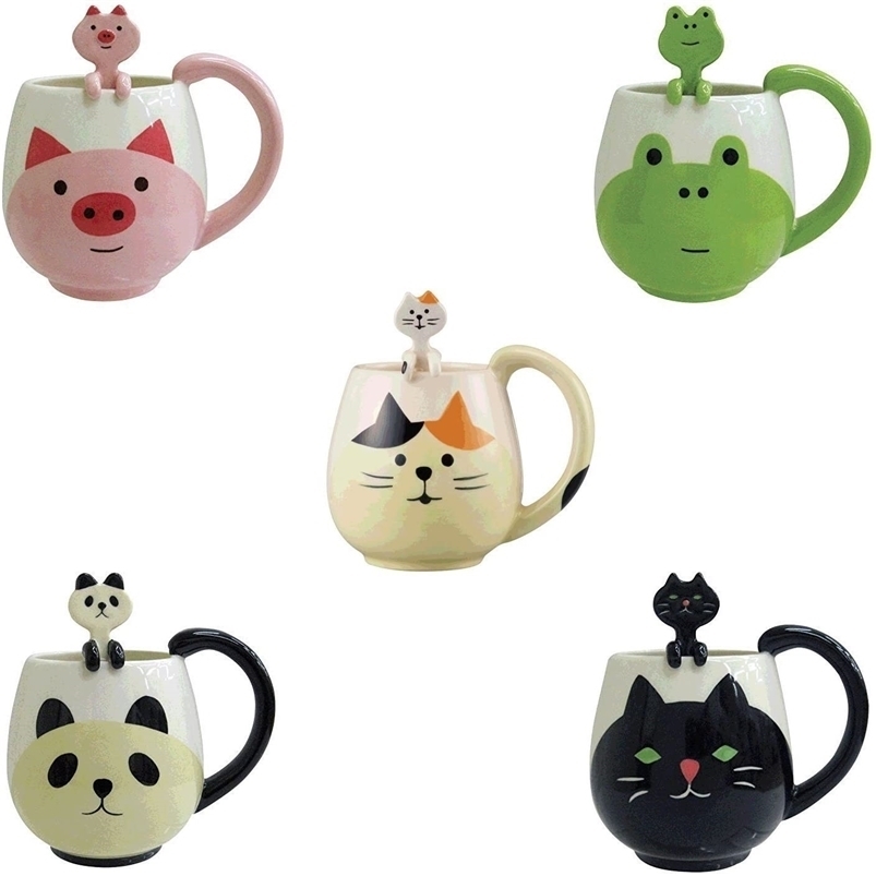 12 oz Cat Mug and Spoon,Fox/Panda/Pig/Bear/Frog ,Cute Animal For Milk,Coffee,Drinking Water 210804, Yellow
12 oz Cat Mug and Spoon,Fox/Panda/Pig/Bear/Frog ,Cute Animal For Milk,Coffee,Drinking Water 210804, Yellow