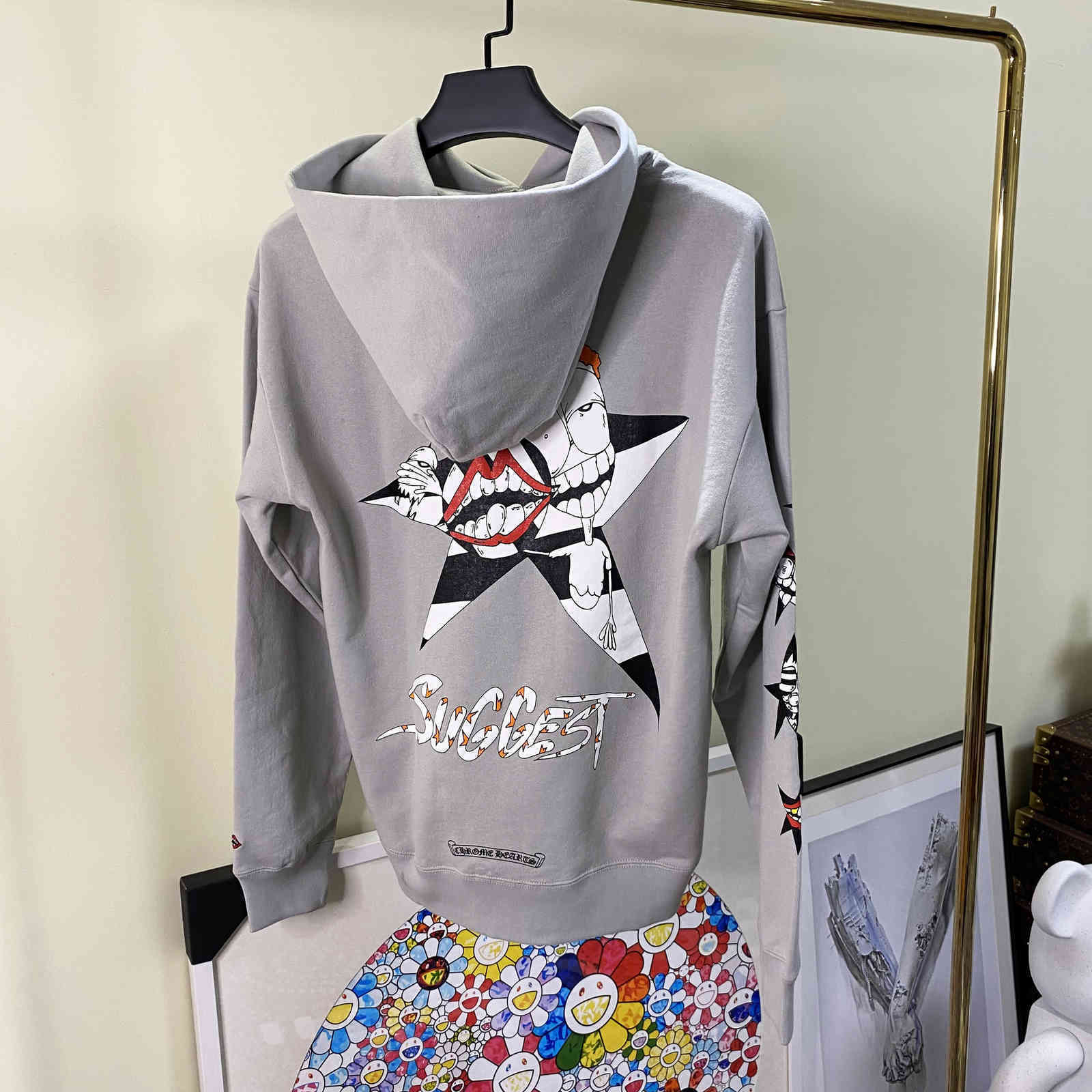 chrome/hearts Pikeking Sanskrit Gray Ch Big Lip Clown Graffiti American Fabric David Hoodie, Black
chrome/hearts Pikeking Sanskrit Gray Ch Big Lip Clown Graffiti American Fabric David Hoodie, Black