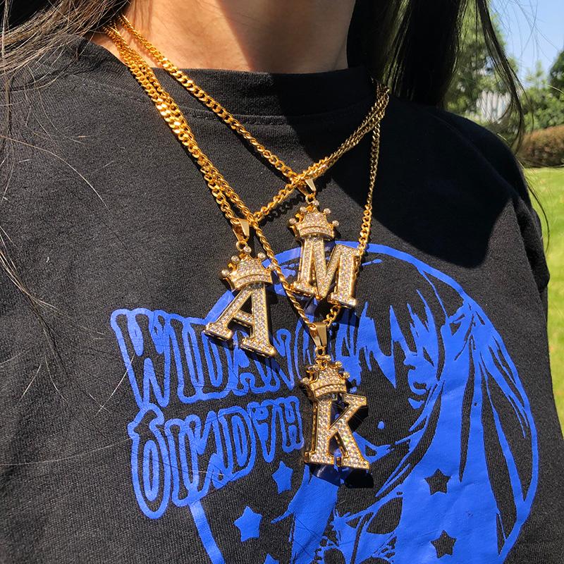 Pendant Necklaces Necklace Crown Cubic Zircon Alphabet Pendants Gold A-Z Letter Shinning 26 Initial Collares Jewelry Full, Silver
Pendant Necklaces Necklace Crown Cubic Zircon Alphabet Pendants Gold A-Z Letter Shinning 26 Initial Collares Jewelry Full, Silver