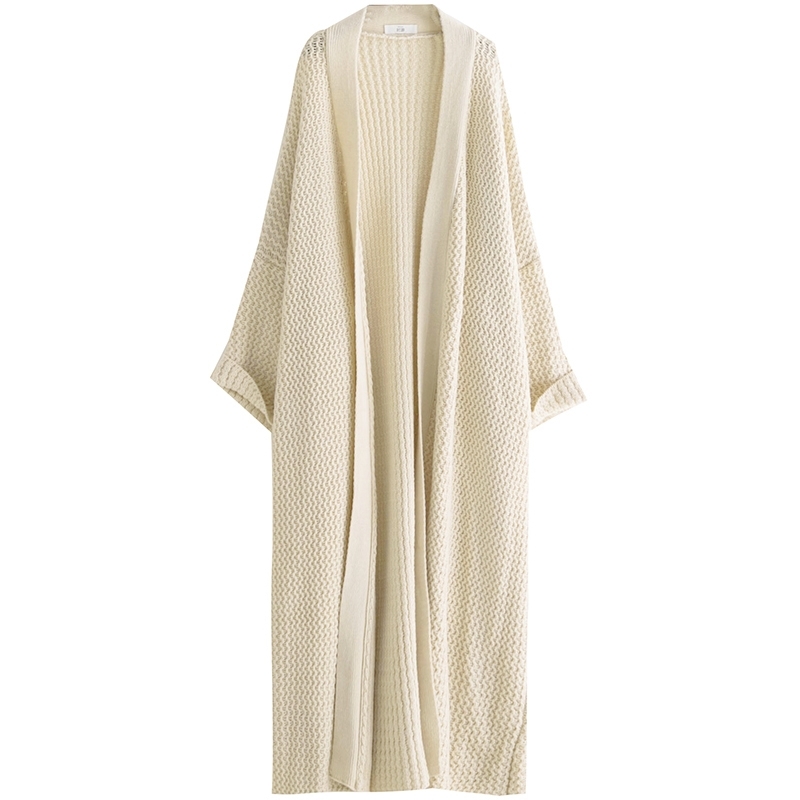 Genayooa Casual Cardigans Long Sweater Women Long Sleeve Knit Cardigan Oversized Solid Loose Cardigan Coat Women Korean Winter 210218
