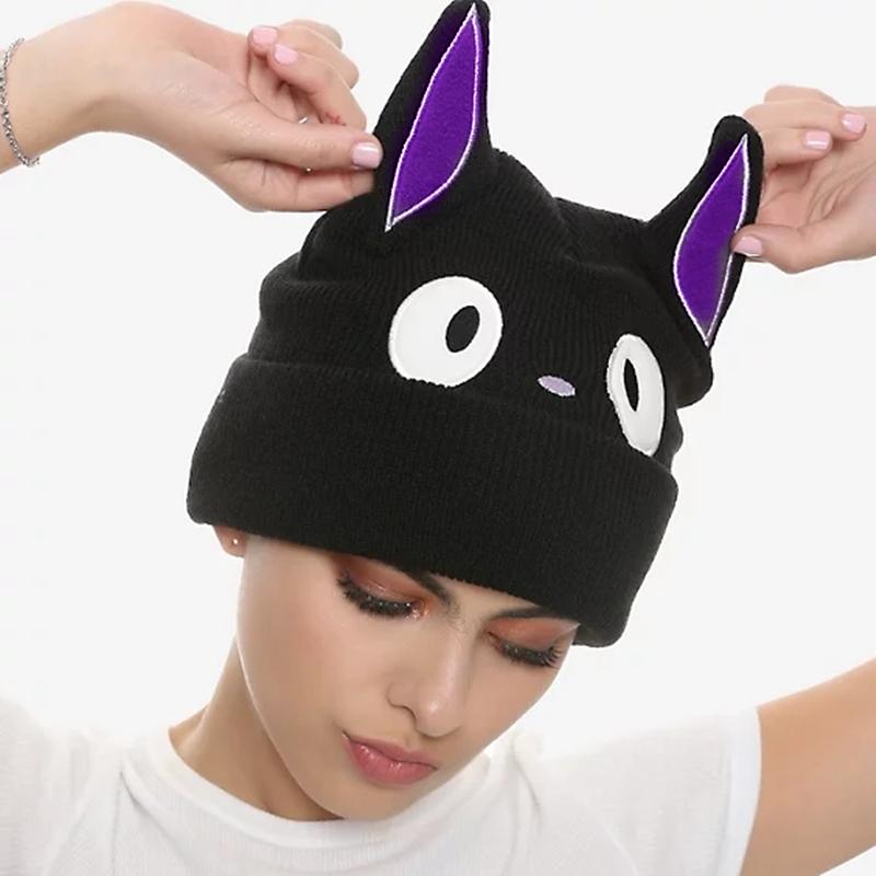 Beanie/Skull Caps Cartoon Cute Anime Kiki's Delivery Service Cat Jiji Black Beanie Winter Warm Wool Blends Knitted Cap Hat Accessories, H01
Beanie/Skull Caps Cartoon Cute Anime Kiki's Delivery Service Cat Jiji Black Beanie Winter Warm Wool Blends Knitted Cap Hat Accessories, H01