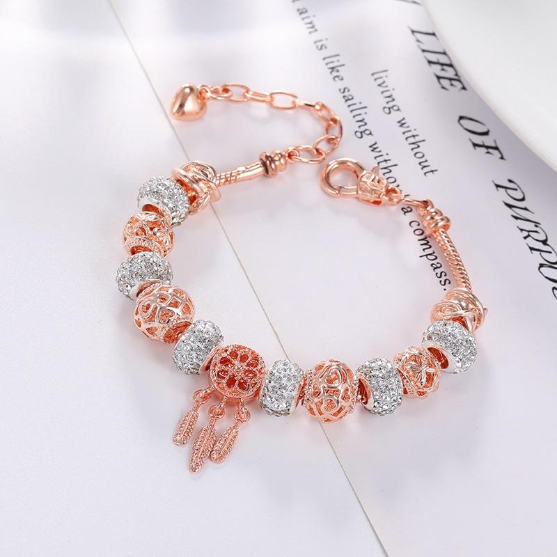 Link, Chain European And American Cross Border Lobster Catching Dreamnet Pan Family Bracelet Female DIY Simple Beaded Rose Gold, Black
Link, Chain European And American Cross Border Lobster Catching Dreamnet Pan Family Bracelet Female DIY Simple Beaded Rose Gold, Black